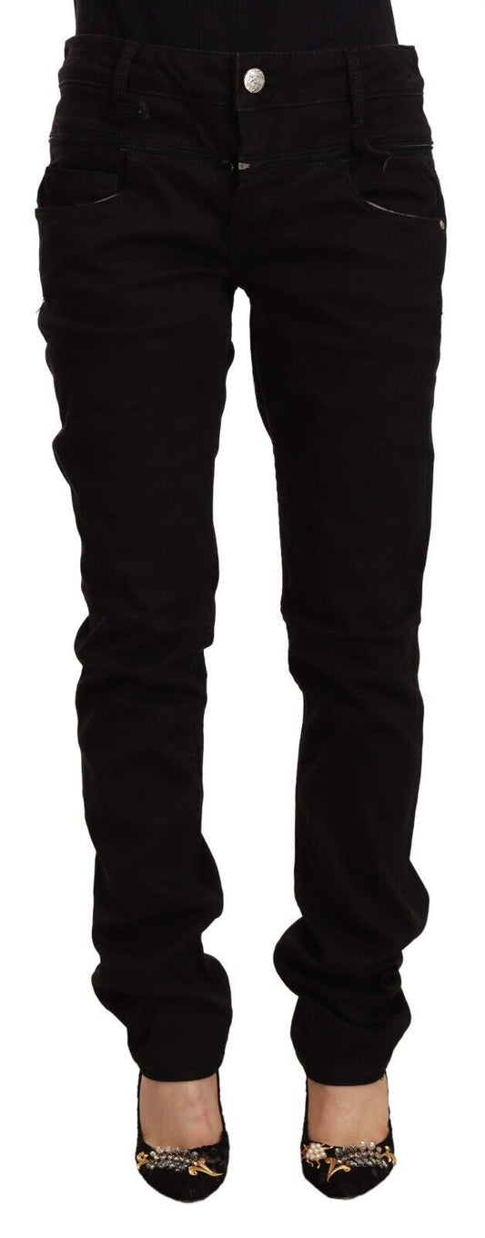 Chique zwarte skinny jeans met lage taille