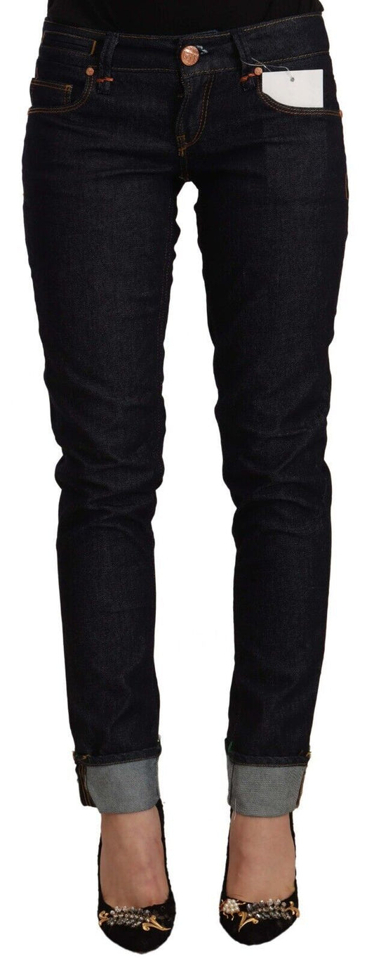 Chique, zwarte skinny jeans met lage taille