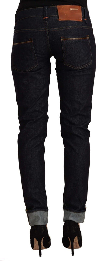 Chique, zwarte skinny jeans met lage taille