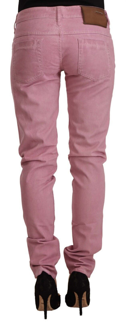 Elegante roze slim fit denim jeans