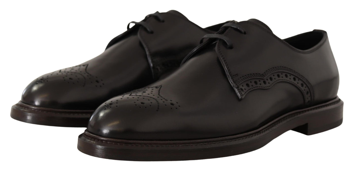 Elegante zwarte derby-jurkschoenen