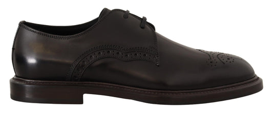 Elegante zwarte derby-jurkschoenen