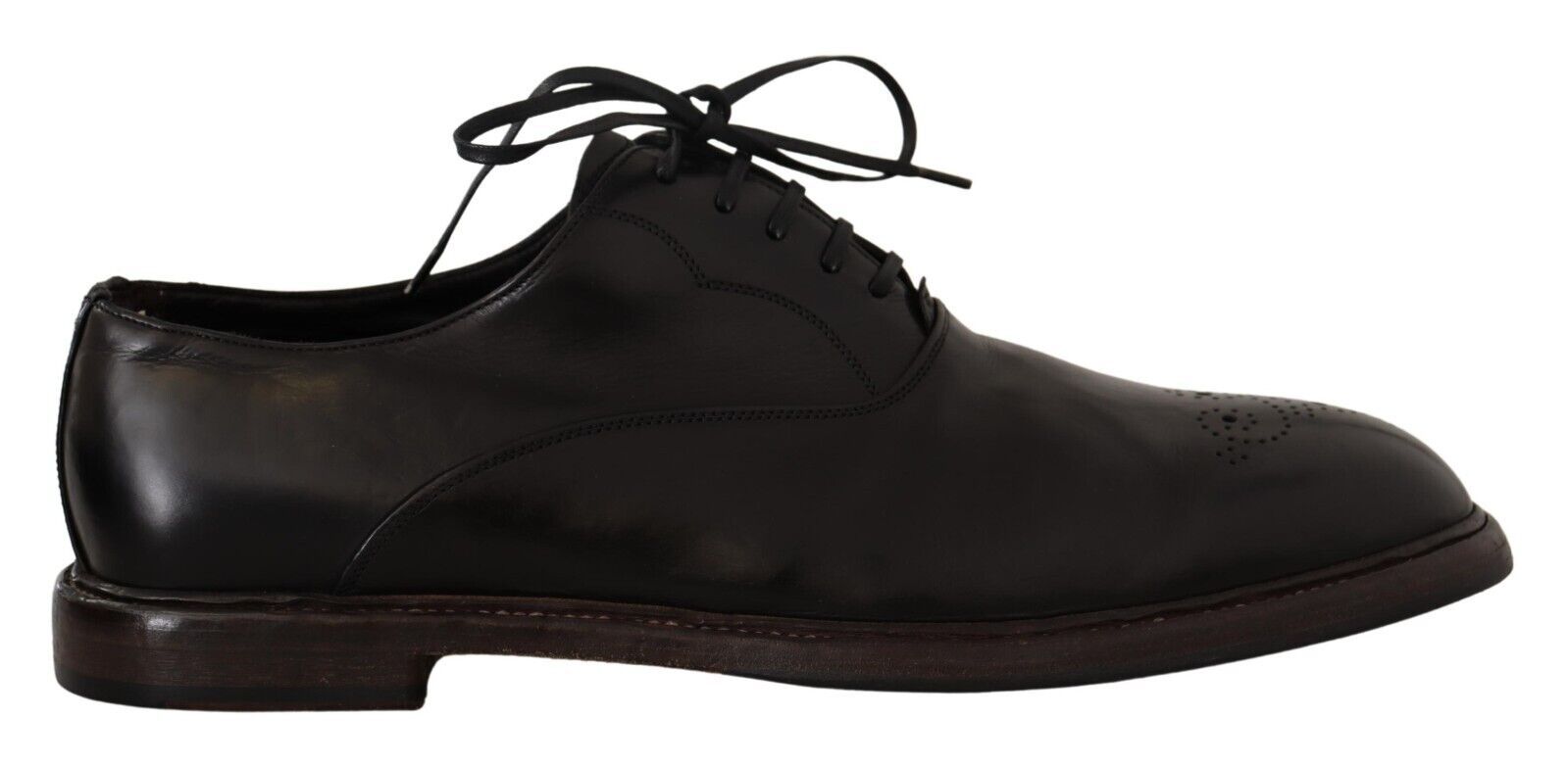 Elegante zwarte leren derby formele schoenen