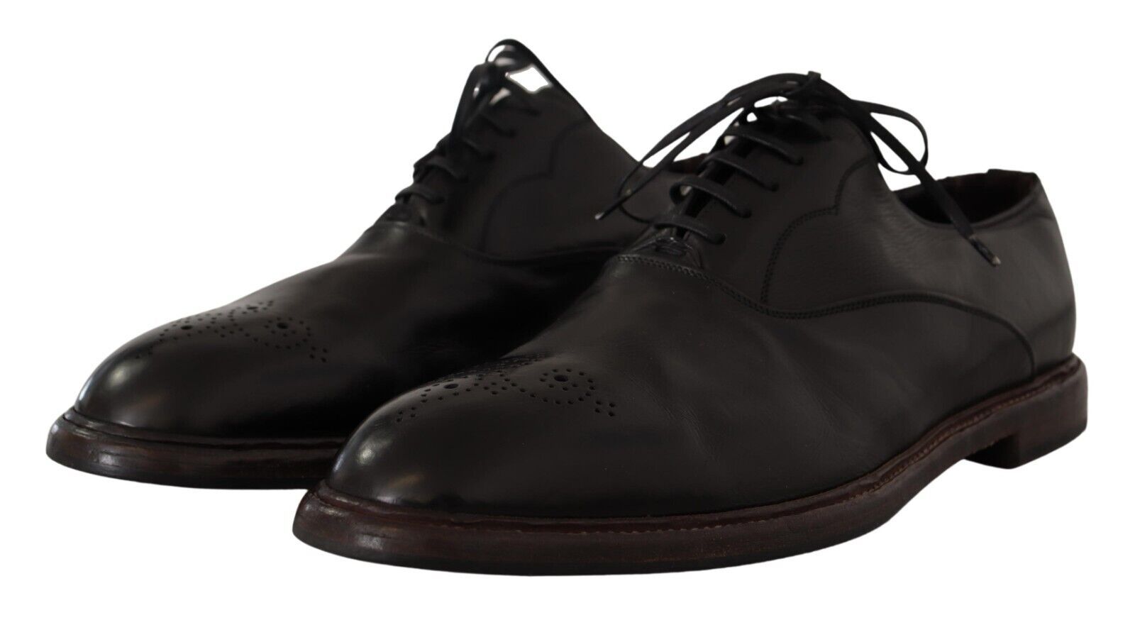 Elegante zwarte leren derby formele schoenen