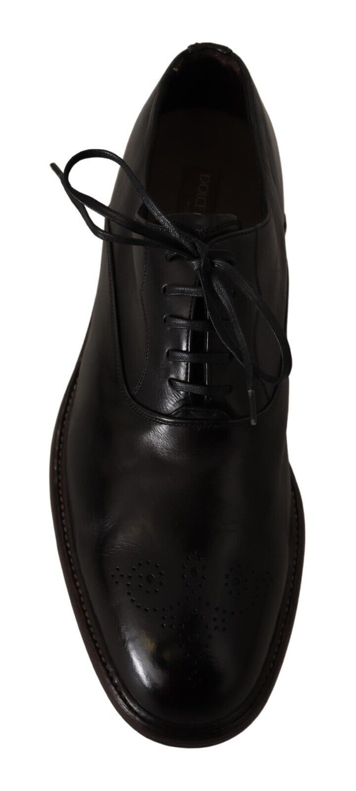 Elegante zwarte leren derby formele schoenen