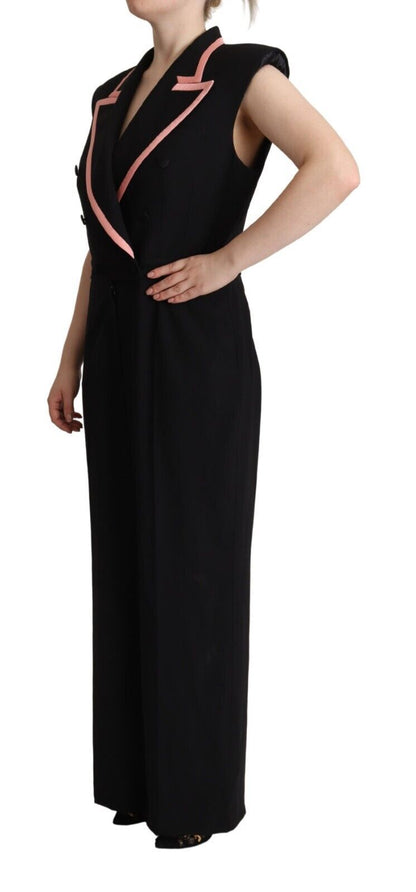 Elegante mouwloze jumpsuit van wolmix