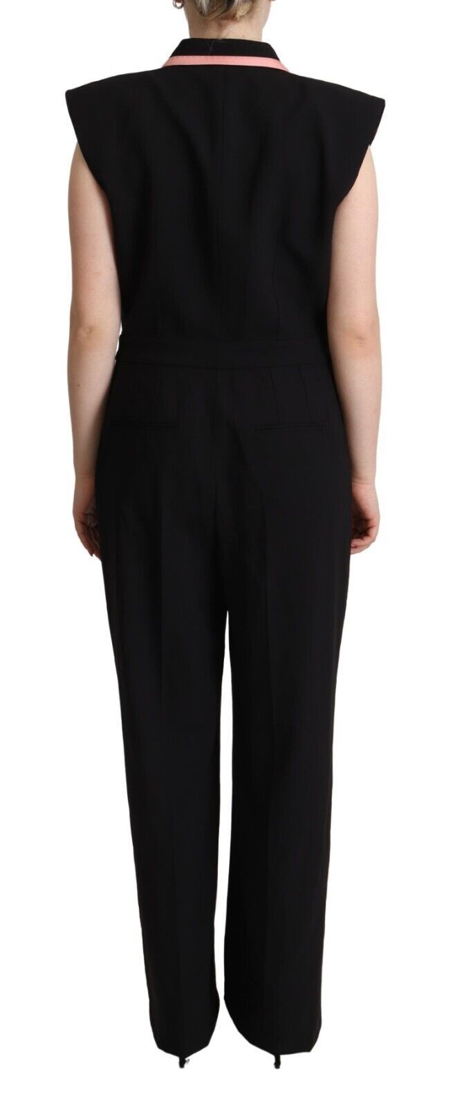 Elegante mouwloze jumpsuit van wolmix