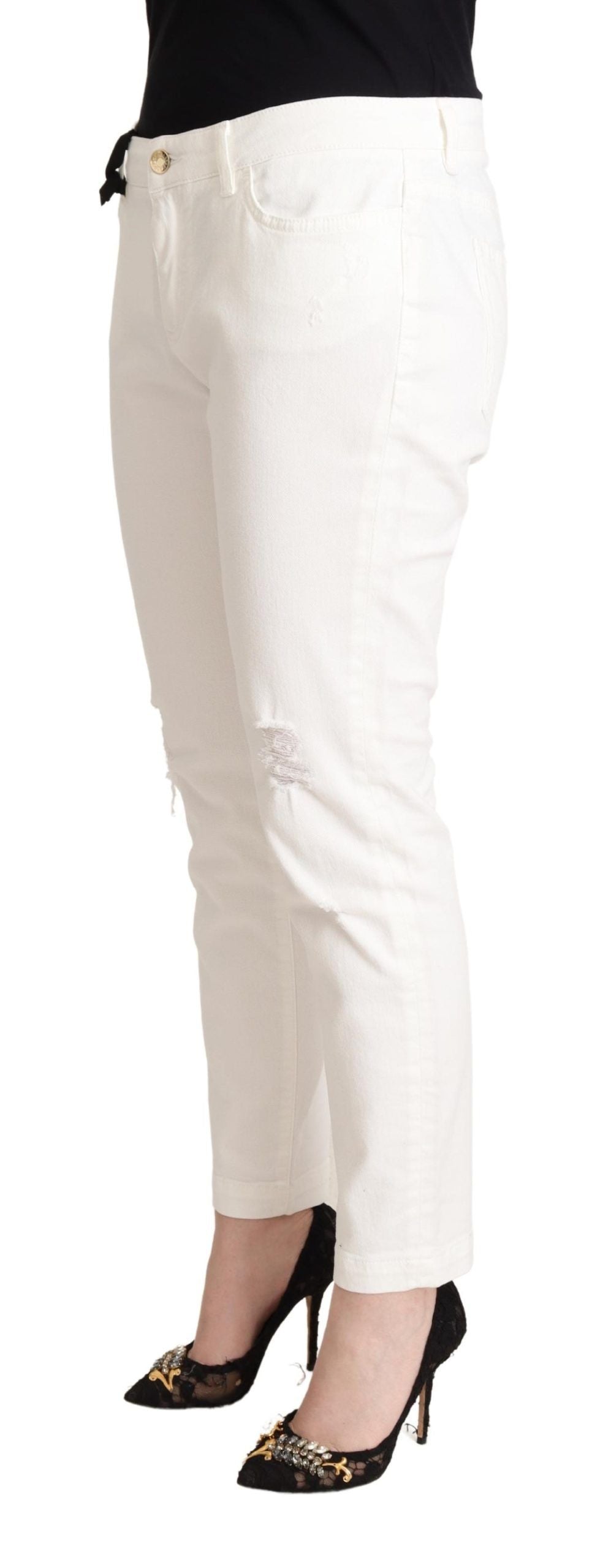 Elegante witte skinny denim jeans