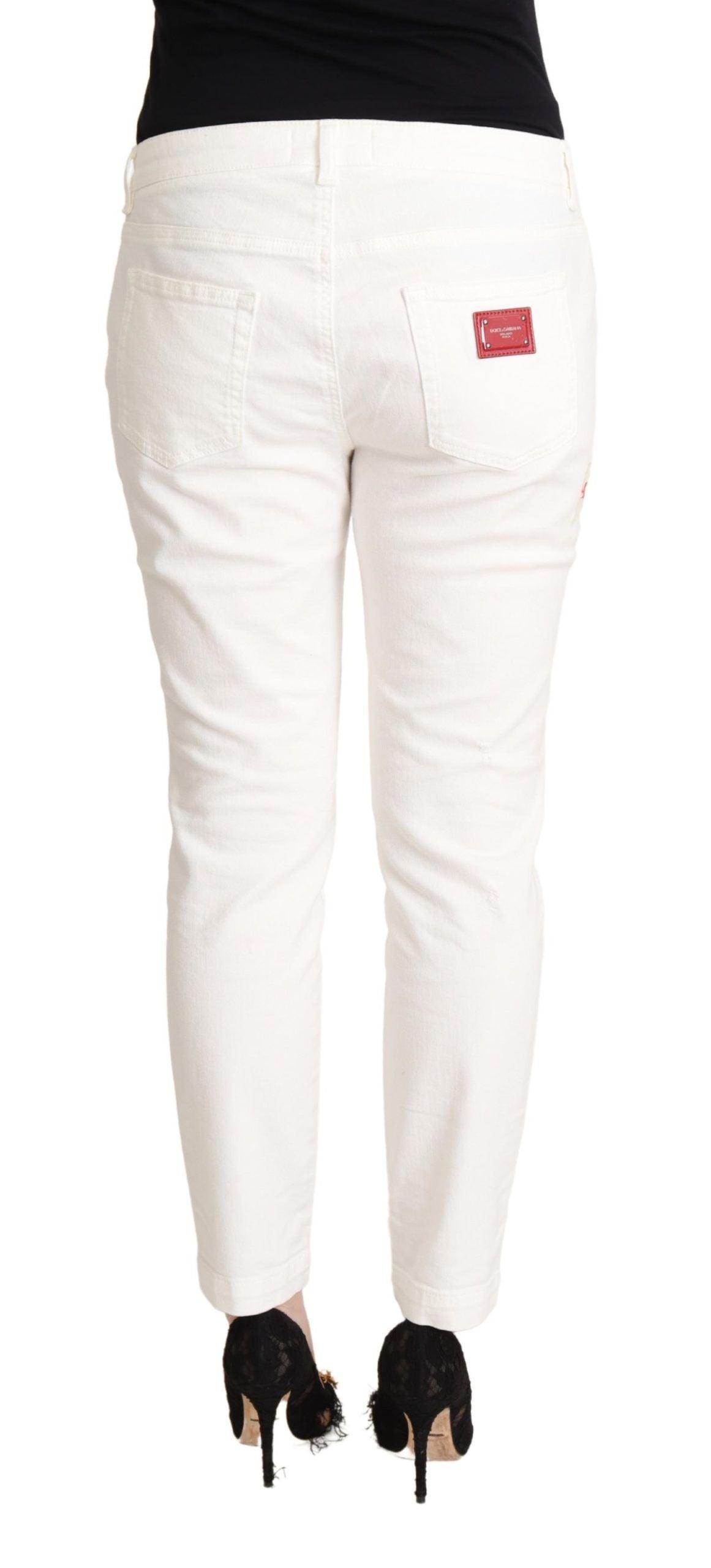 Elegante witte skinny denim jeans