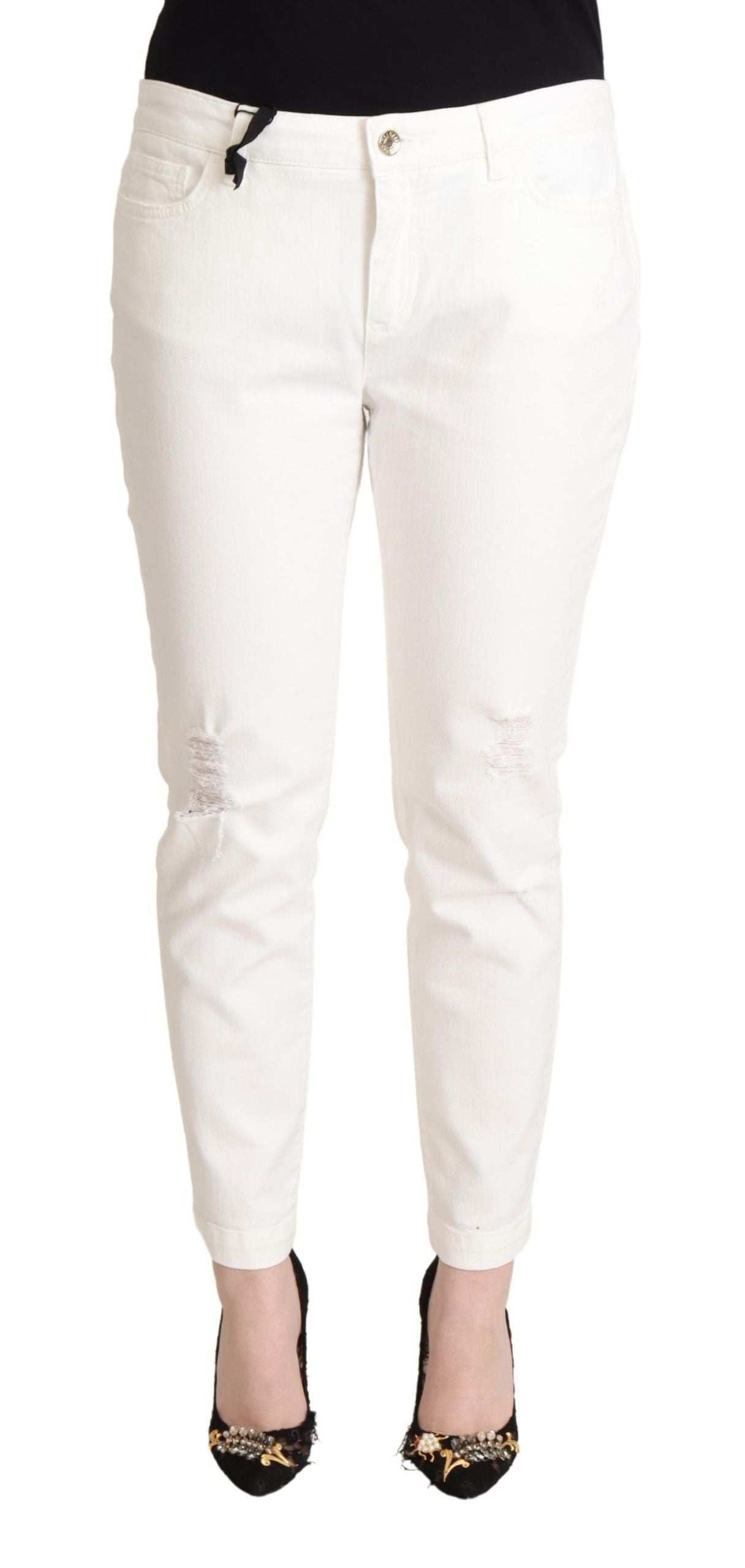 Elegante witte skinny denim jeans