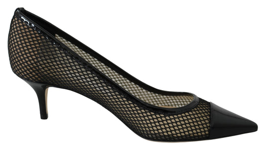 Chique Patent Mesh Puntige Pumps