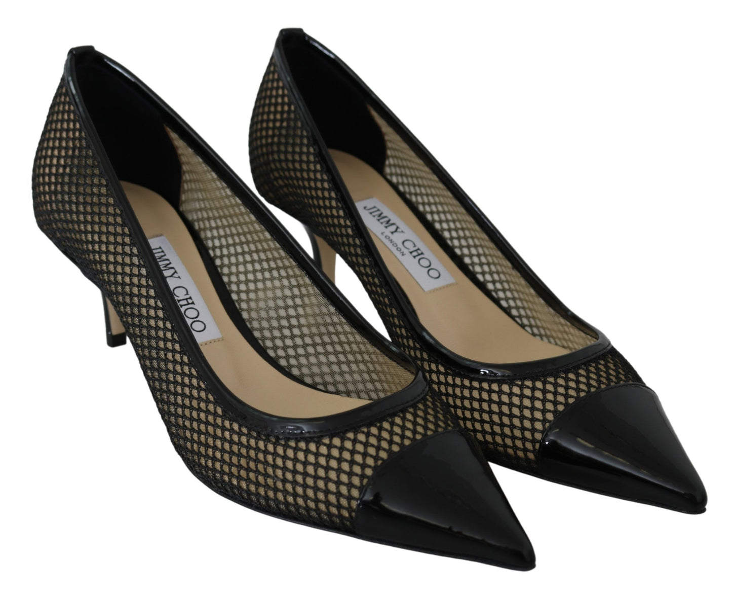 Chique Patent Mesh Puntige Pumps