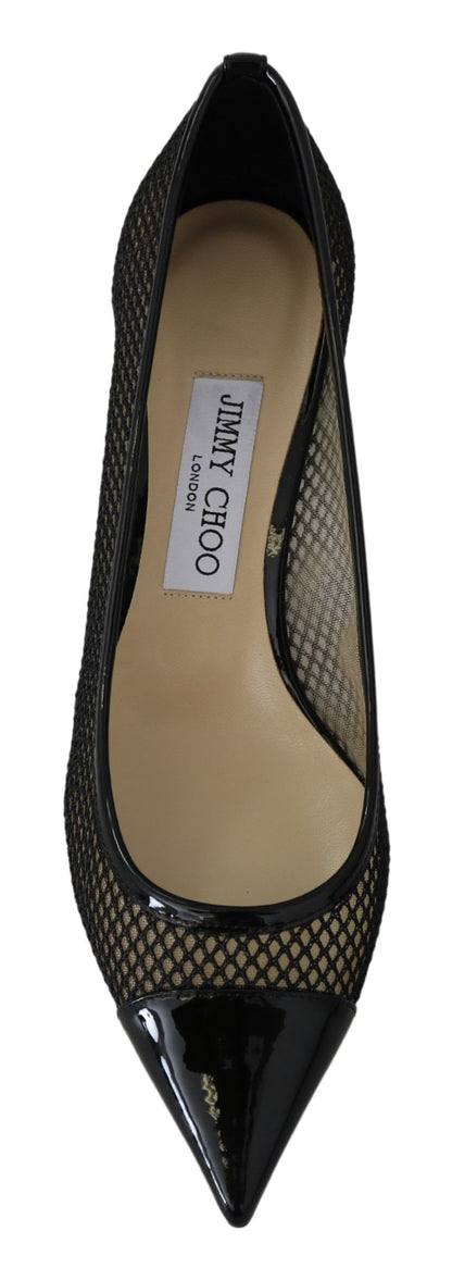 Chique Patent Mesh Puntige Pumps