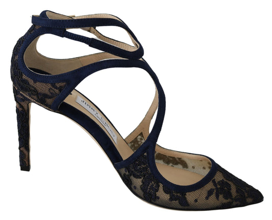 Navy Lancer leren pumps elegantie ontketend