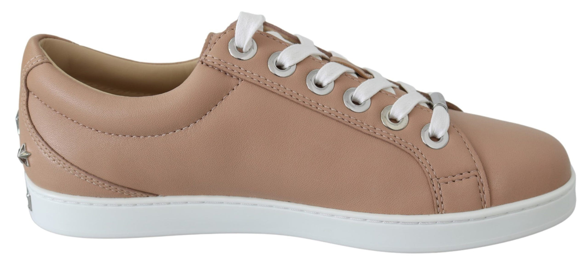 Poederroze Nappa leren sneakers