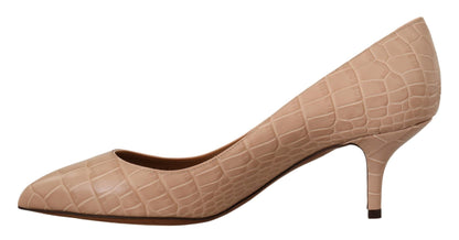 Elegante beige leren pumps