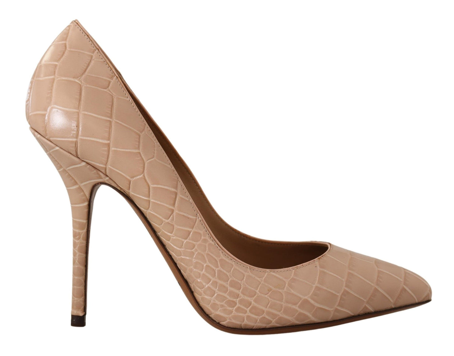 Elegante beige nude leren pumps