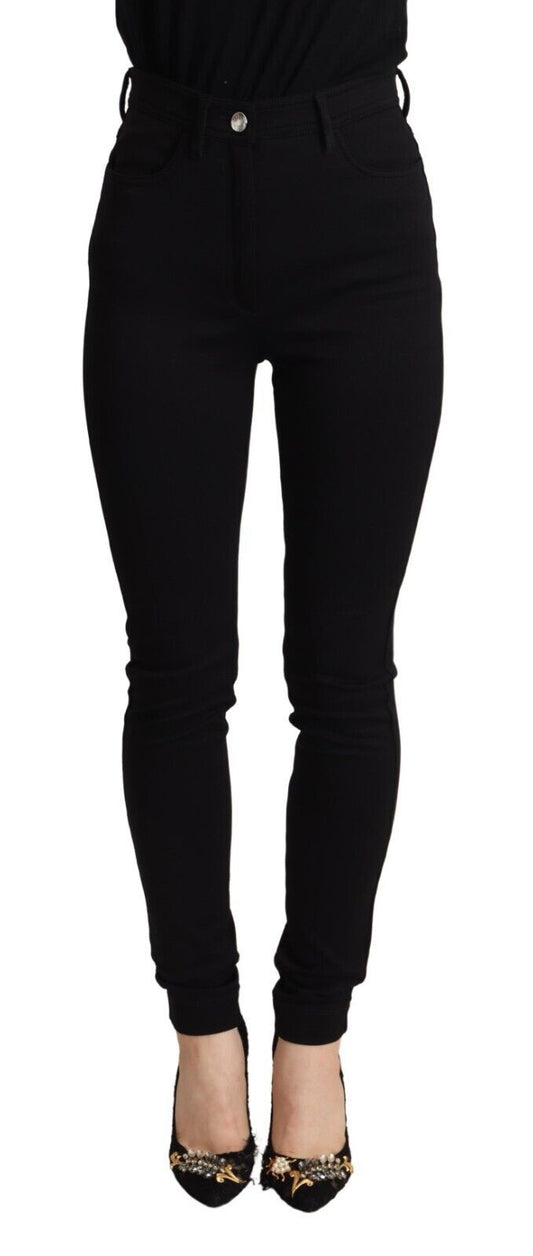 Elegante, hoog getailleerde, slim fit broek