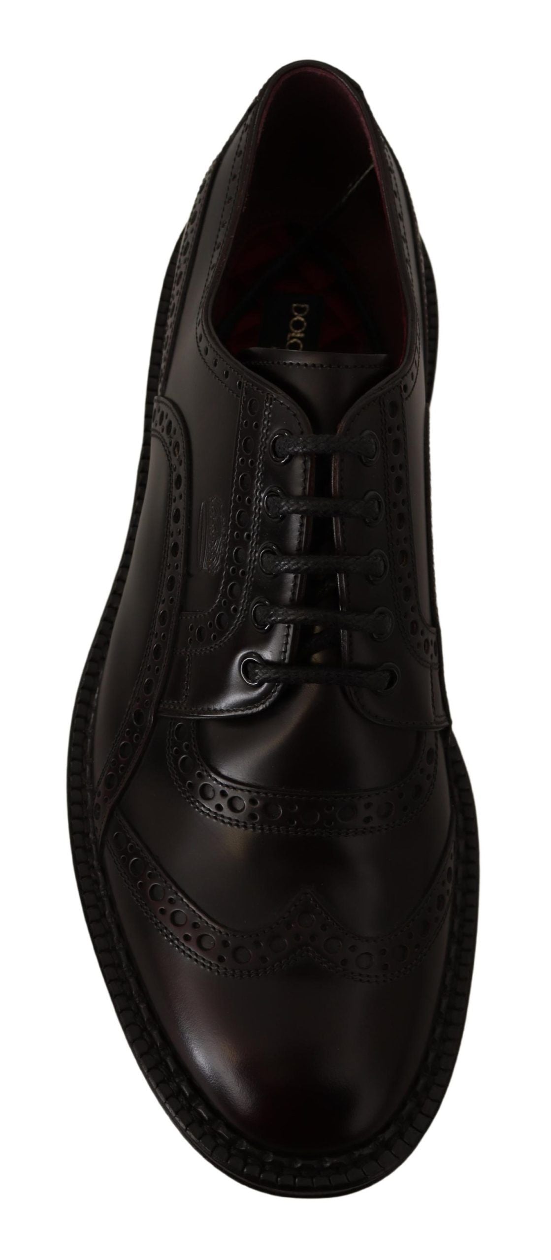 Elegante paarse leren derby formele schoenen