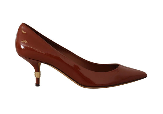 Elegante pumps met hak van lakleer