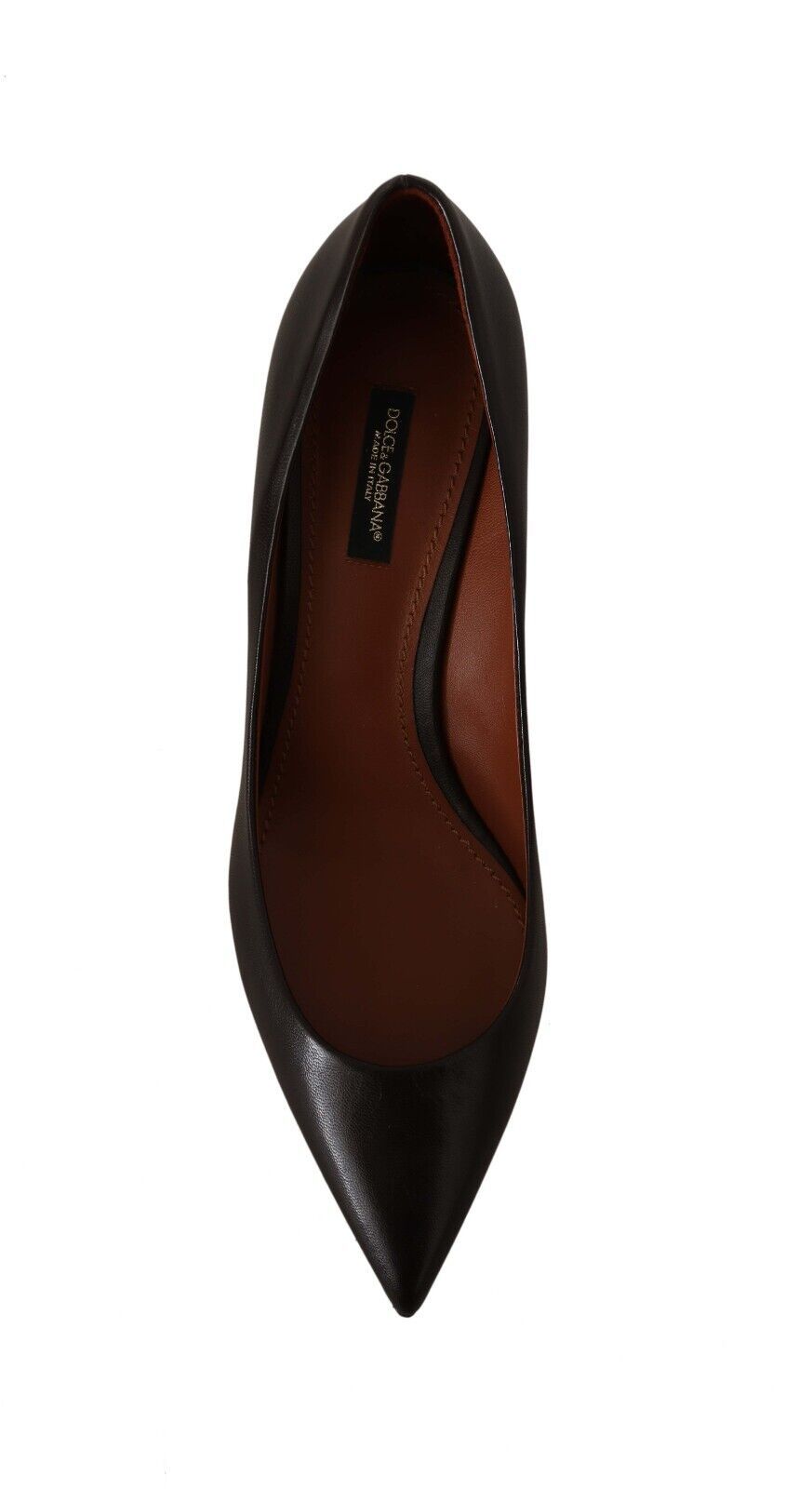 Elegante bruine leren pumps met hak