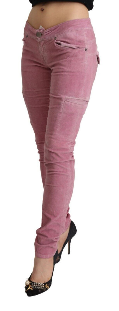 Chique roze skinny jeans met lage taille