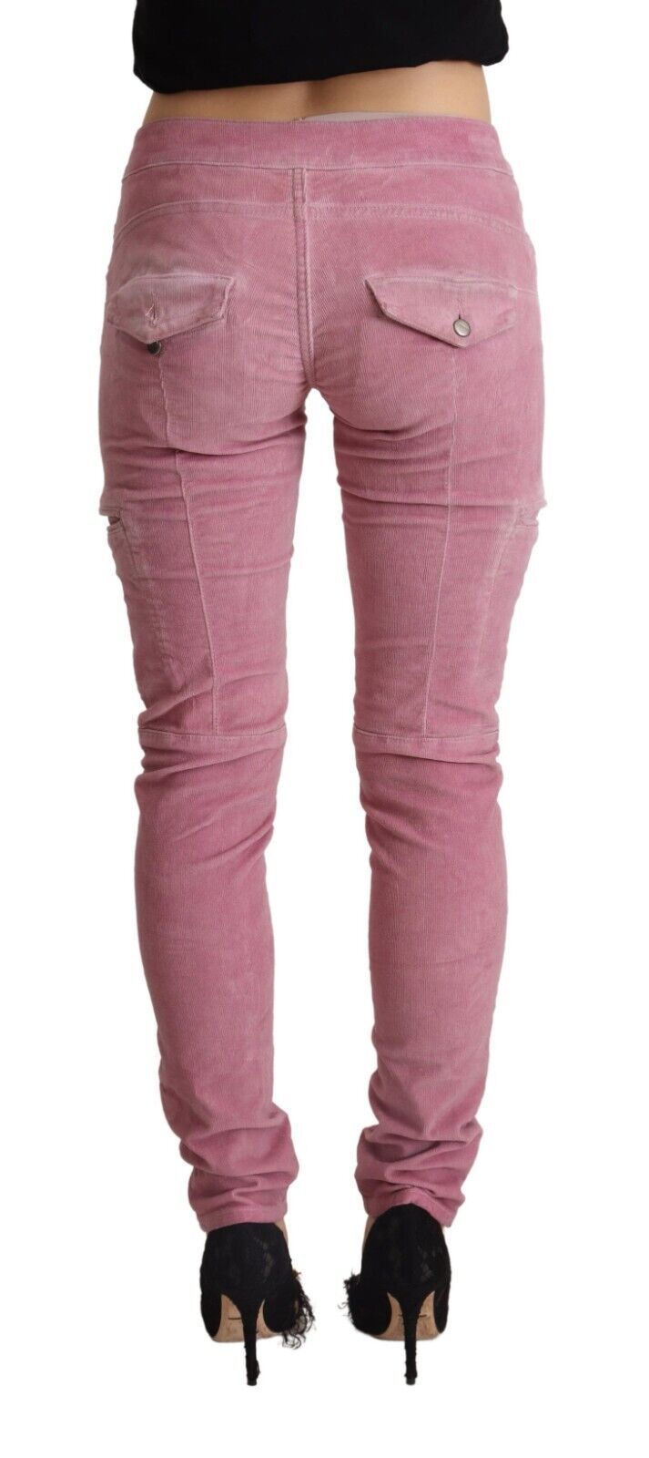 Chique roze skinny jeans met lage taille