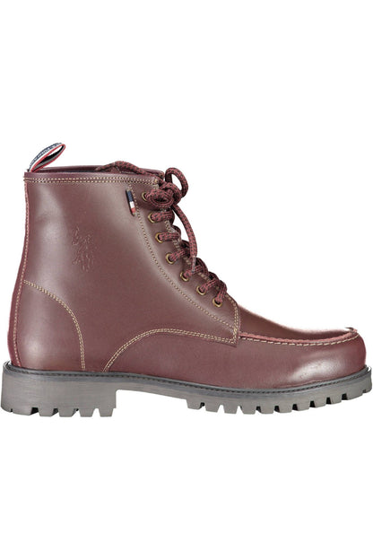 Red Leather Men Boot