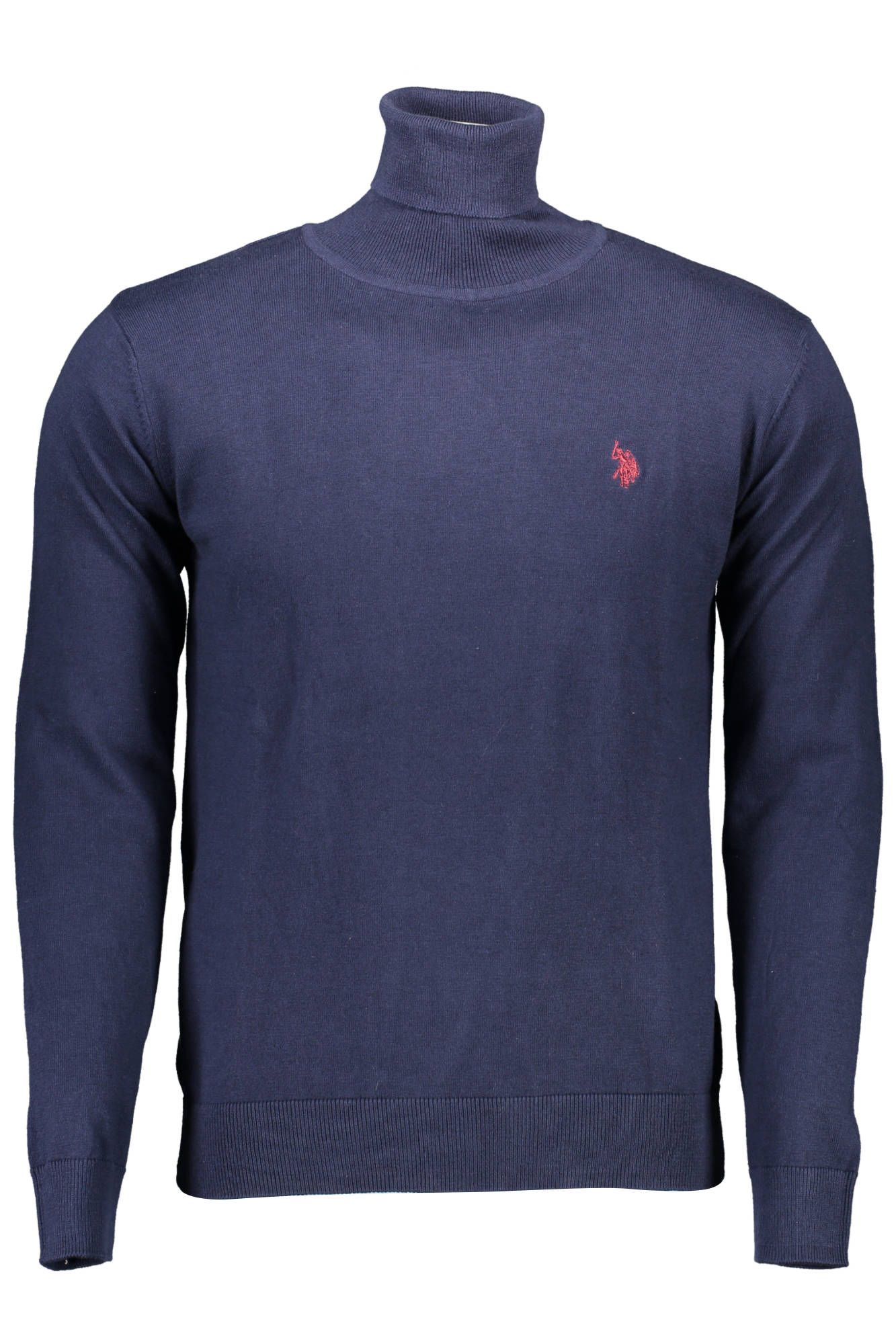 Blue Cotton Men Sweater