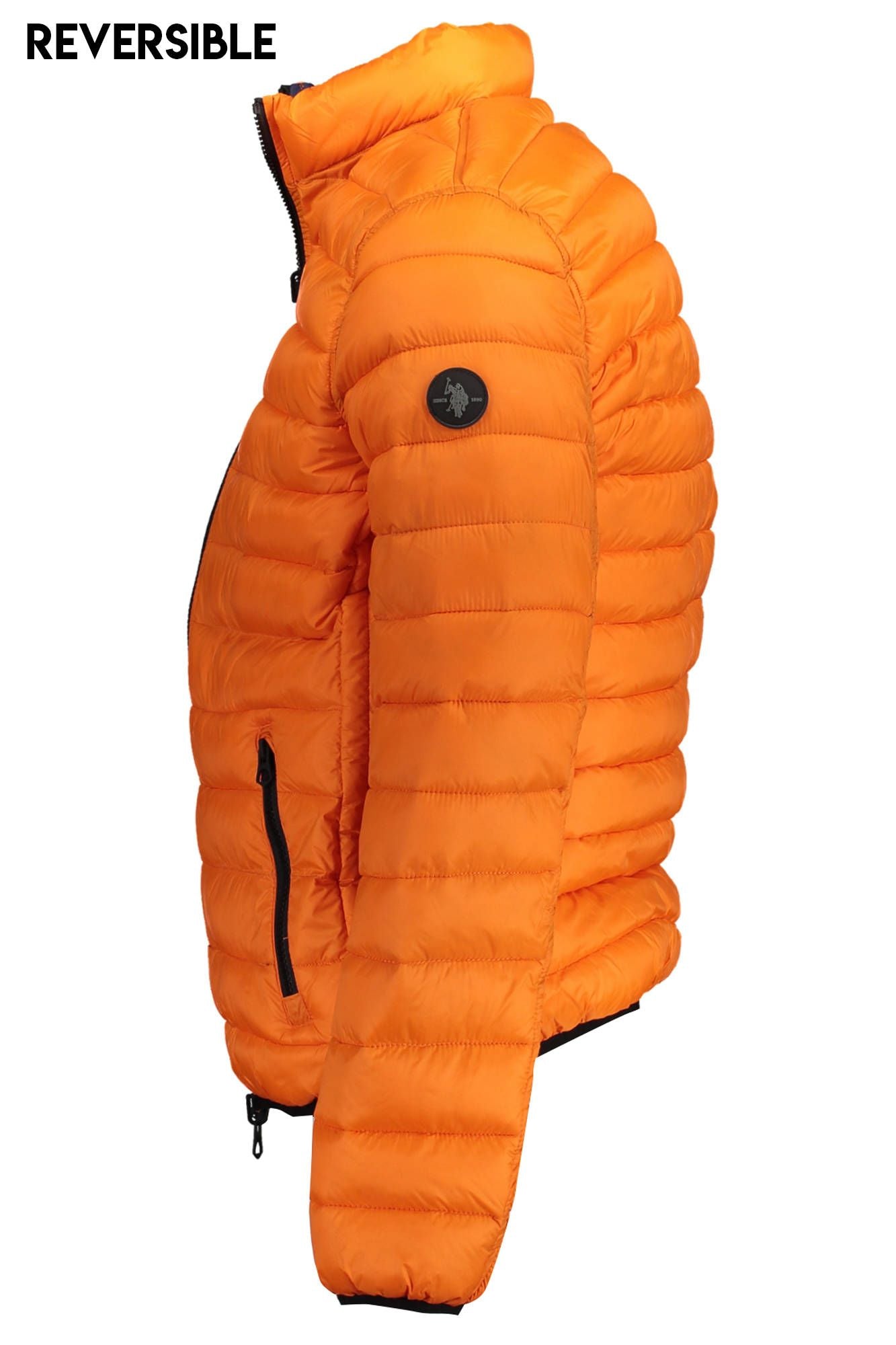 Orange Nylon Men Jacket