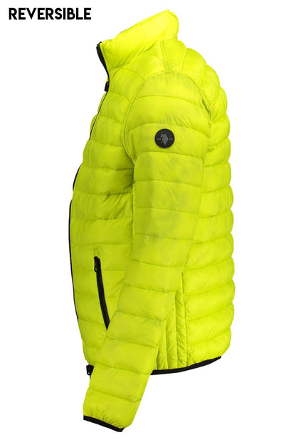 Yellow Nylon Men Jacket