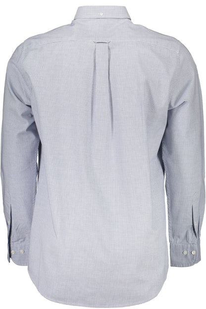 Blue Cotton Men Shirt