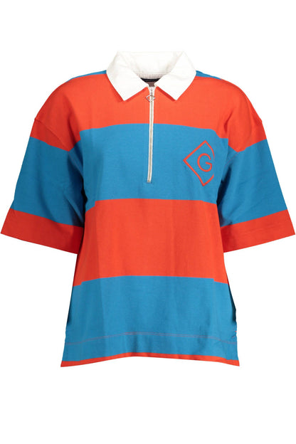 Rood katoenen dames poloshirt