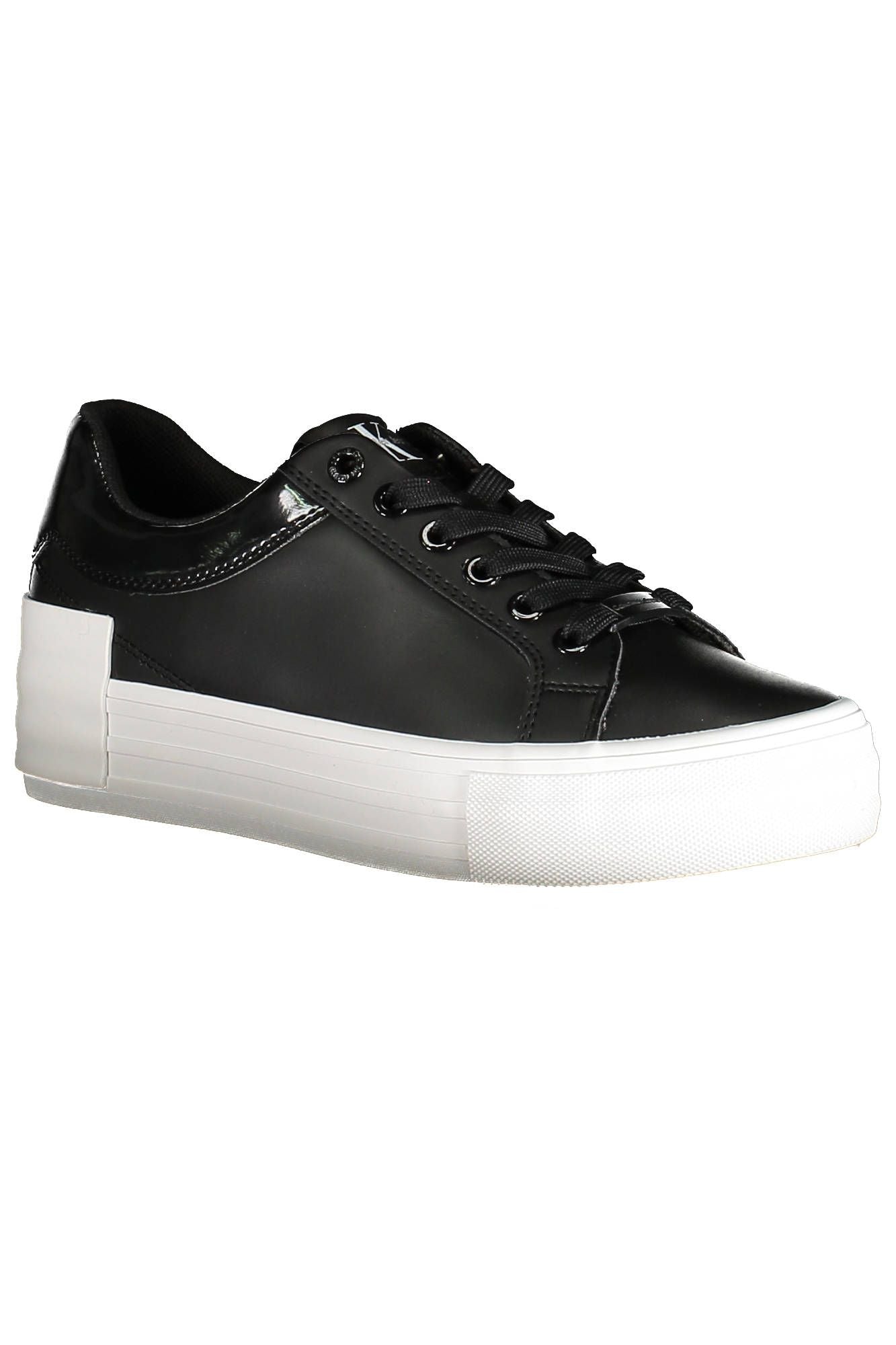 Black Leather Women Sneaker