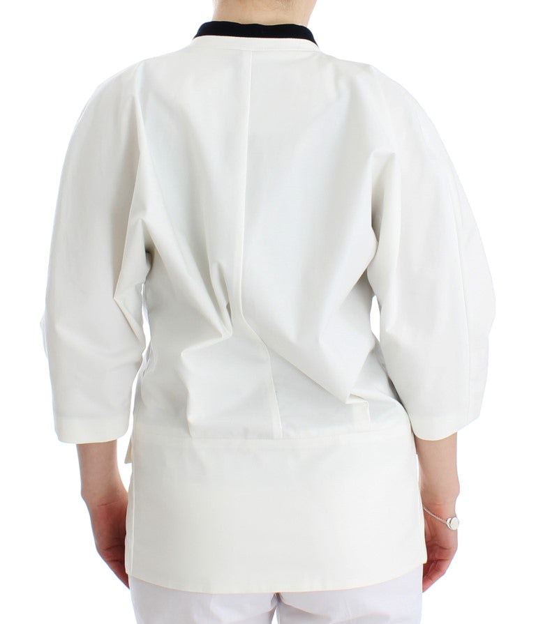 Chique witte blazer van katoenmix