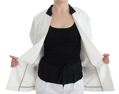 Chique witte blazer van katoenmix