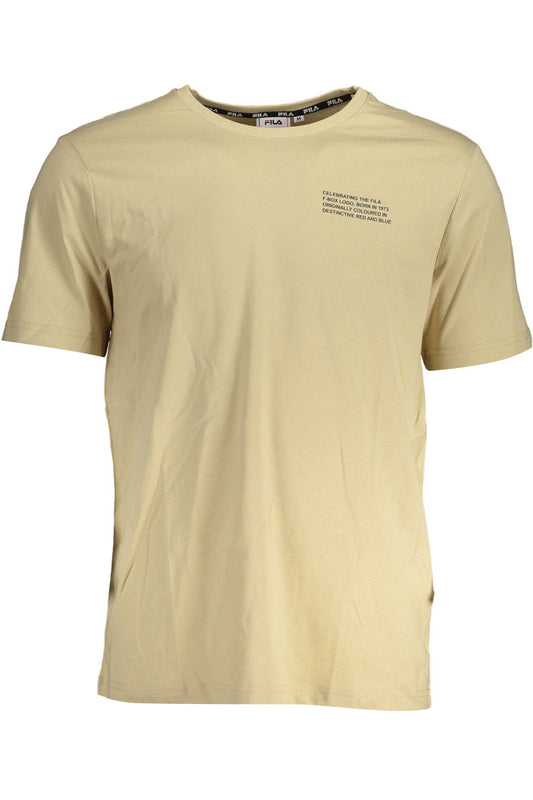 Beige katoenen heren T-shirt