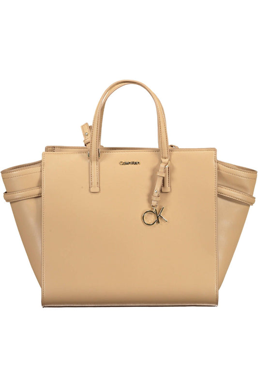 Beige Polyester Dames Handtas