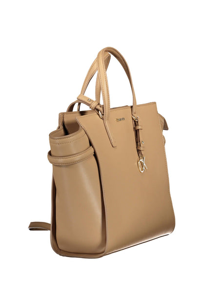 Beige Polyester Dames Handtas