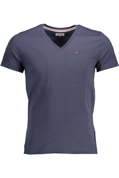 Blauw katoenen heren T-shirt