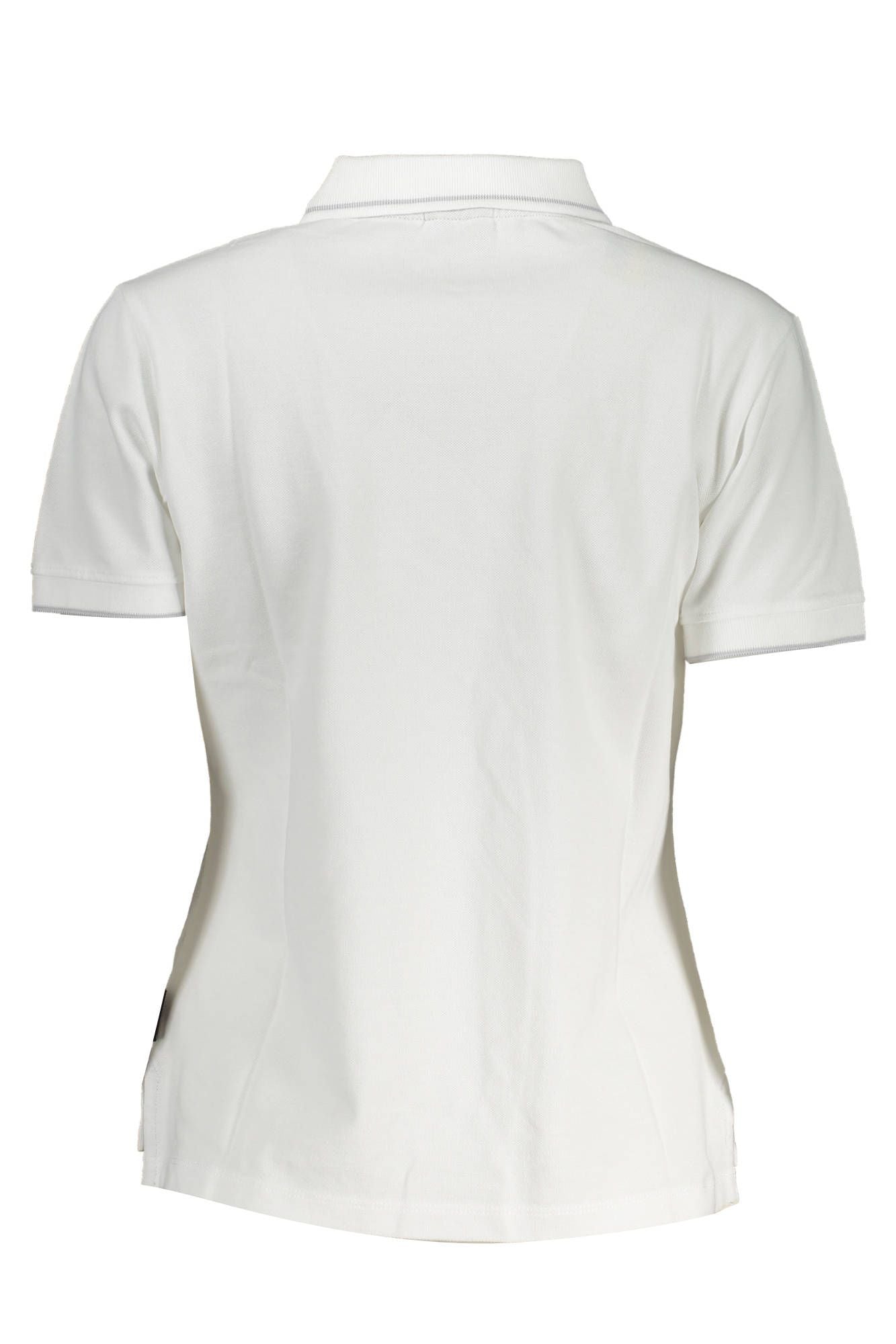 Witte katoenen dames poloshirt