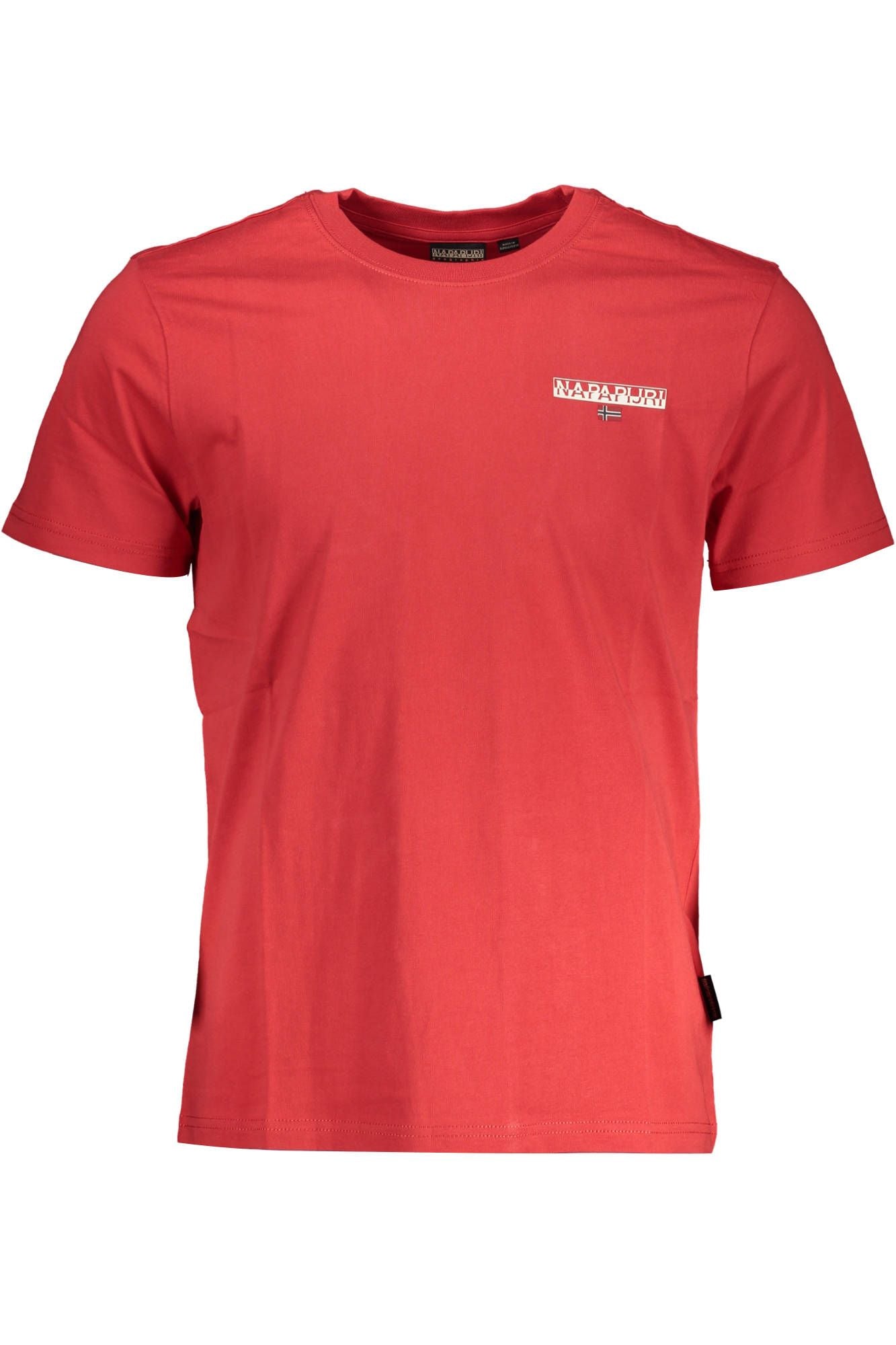 Rood katoenen heren T-shirt