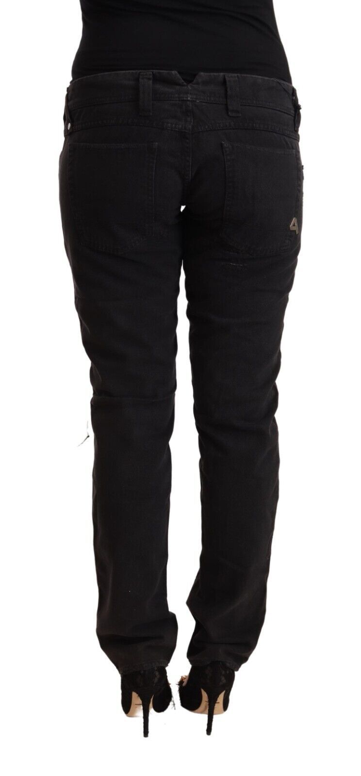 Chique lage taille zwarte slim fit jeans