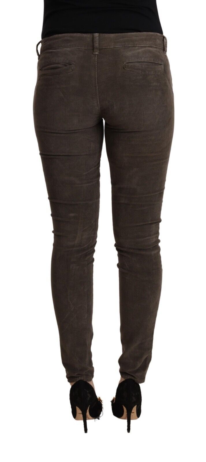 Chique Slim Fit Bruine Skinny Jeans