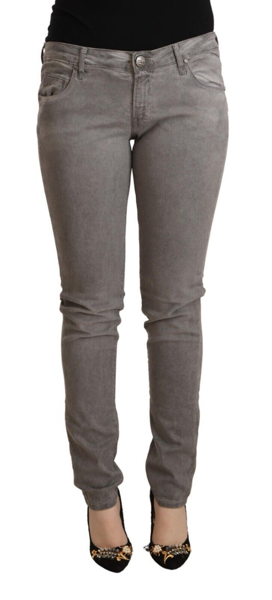 Chique skinny jeans van katoenmix met lage taille