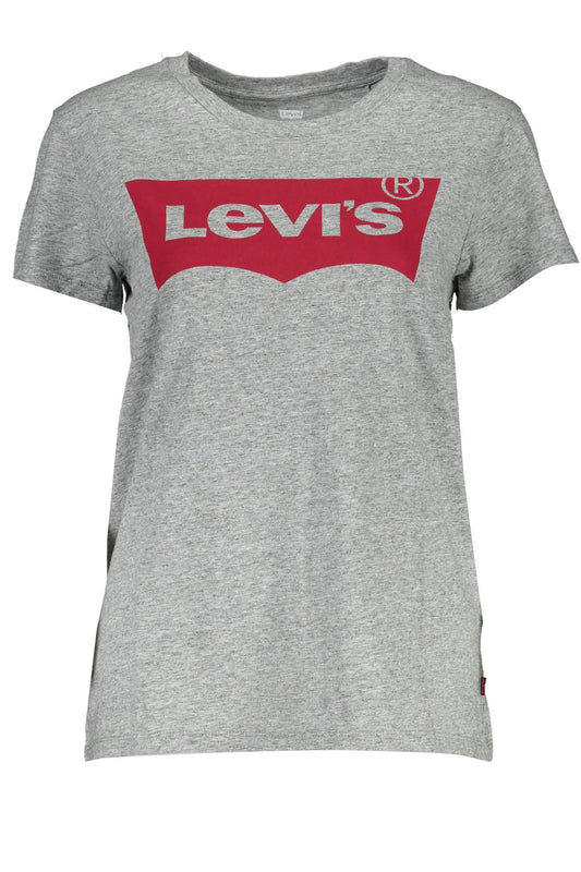 Gray Cotton Women T-Shirt