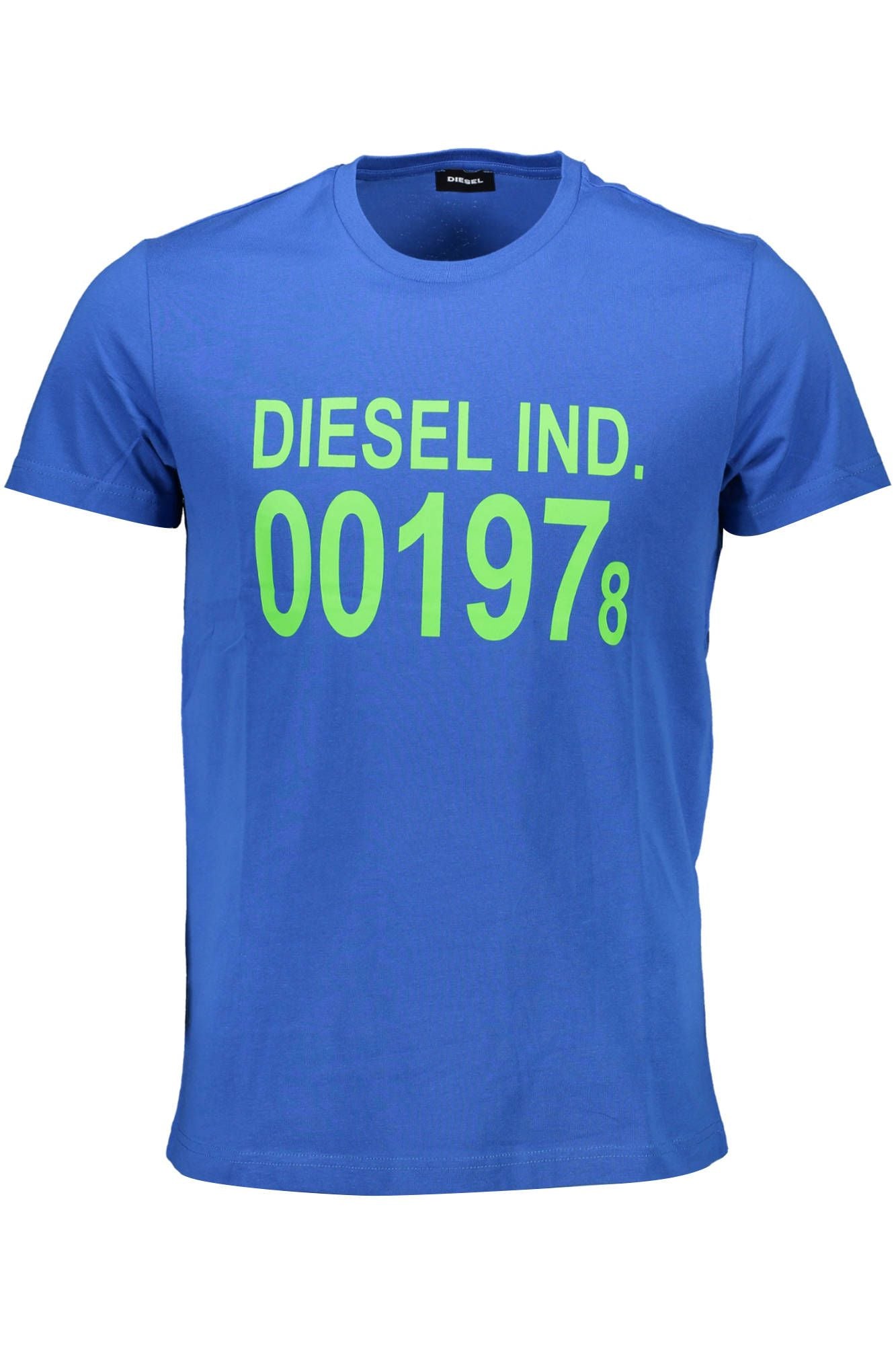 Blauw katoenen heren T-shirt