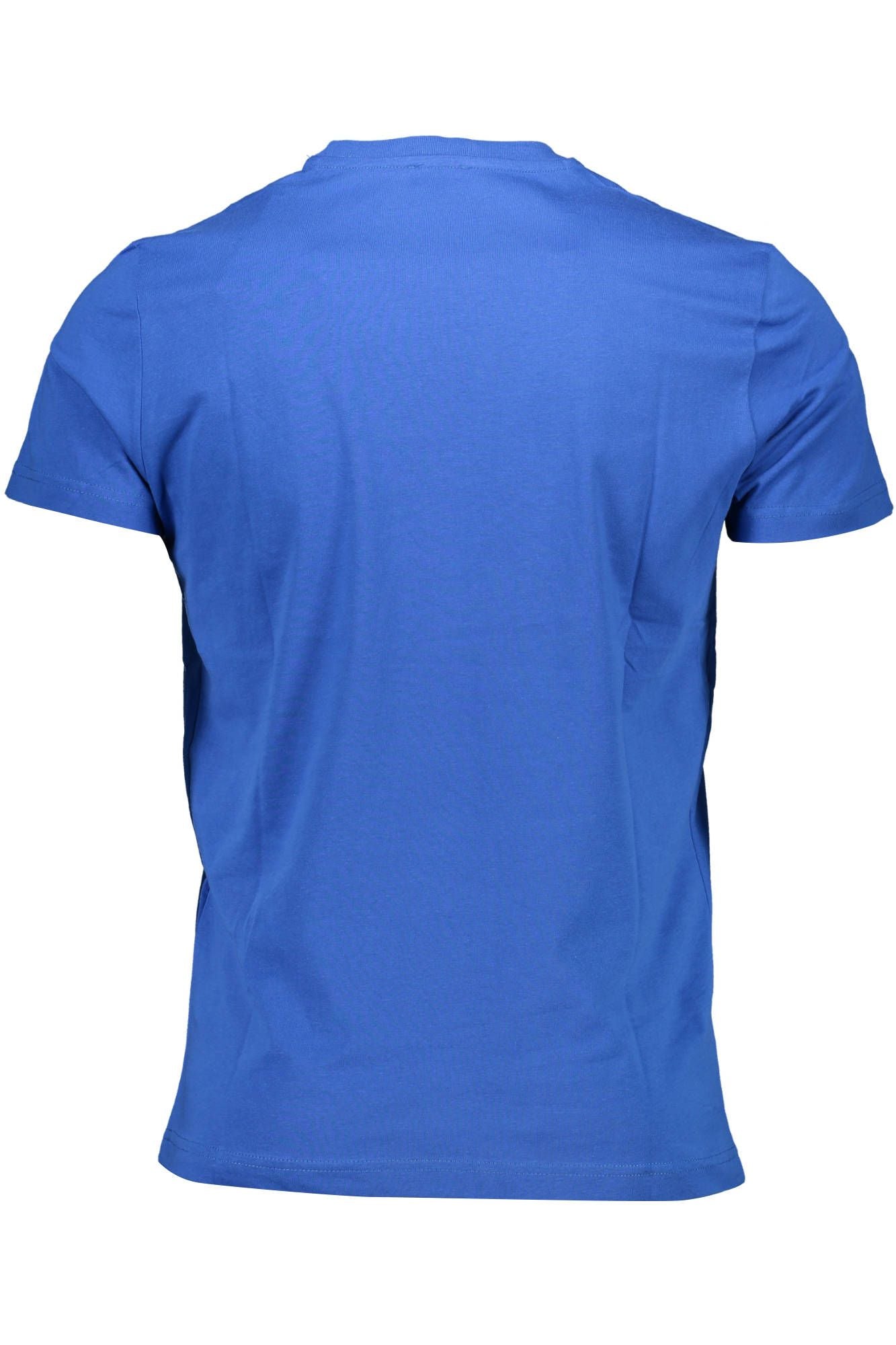 Blauw katoenen heren T-shirt