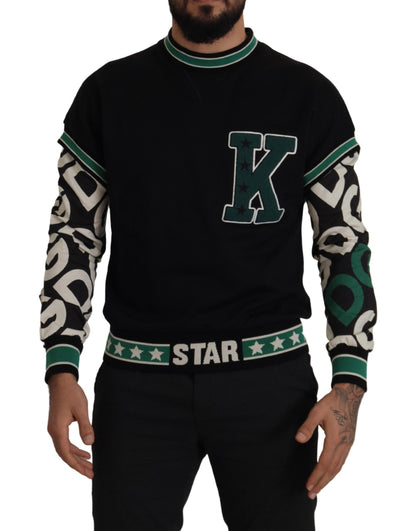 Regal Crewneck Pullover Sweater - Zwart &amp; Groen