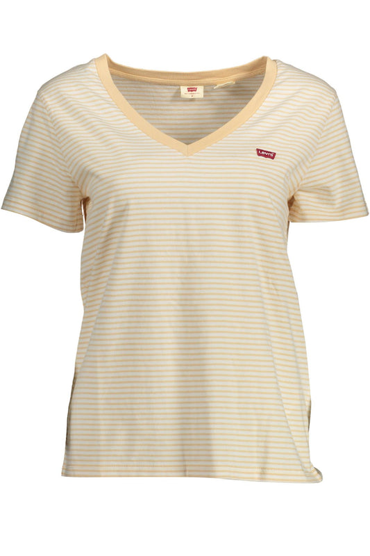 Beige katoenen dames T-shirt